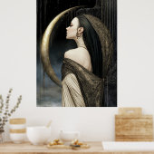 FD2 Enchanted Crescent Moon Goddess 26 Poster (Keuken)