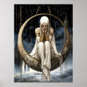 FD2 Enchanted Crescent Moon Goddess  27 Poster (Voorkant)