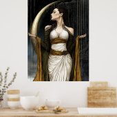 FD2 Enchanted Crescent Moon Goddess  28 Poster (Keuken)