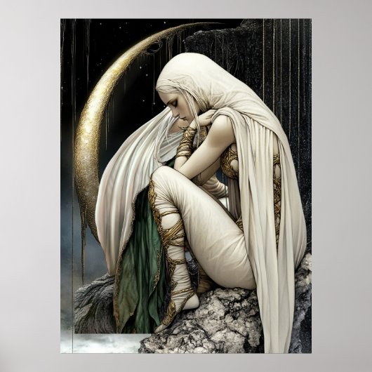 FD2 Enchanted Crescent Moon Goddess 29 Poster (Voorkant)