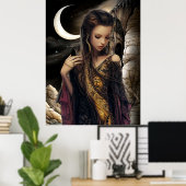 FD2 Enchanted Crescent Moon Goddess 2 Poster (Thuiskantoor)