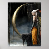 FD2 Enchanted Crescent Moon Goddess  30  Poster (Voorkant)