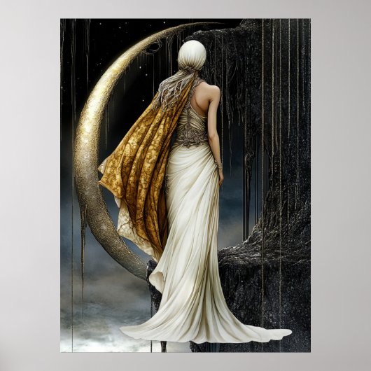 FD2 Enchanted Crescent Moon Goddess 33 Poster (Voorkant)