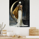 FD2 Enchanted Crescent Moon Goddess 33 Poster (Keuken)
