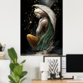 FD2 Enchanted Crescent Moon Goddess  34  Poster (Thuiskantoor)
