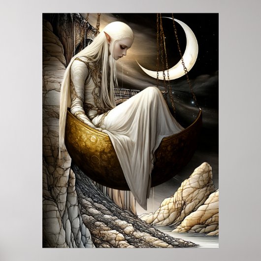 FD2 Enchanted Crescent Moon Goddess 35 Poster (Voorkant)