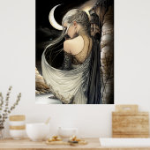FD2 Enchanted Crescent Moon Goddess 5 Poster (Keuken)