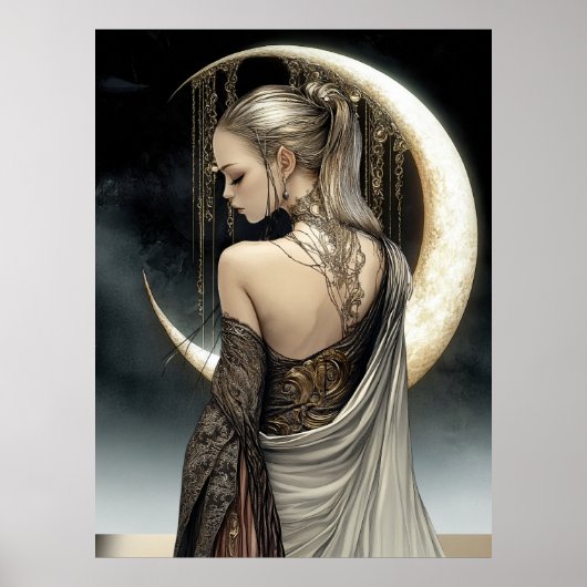 FD2 Enchanted Crescent Moon Goddess 6 Poster (Voorkant)