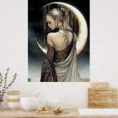 FD2 Enchanted Crescent Moon Goddess 6 Poster (Keuken)