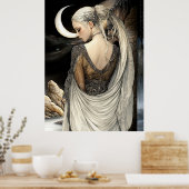 FD2 Enchanted Crescent Moon Goddess 7 Poster (Keuken)
