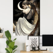 FD2 Enchanted Crescent Moon Goddess 8 Poster (Thuiskantoor)