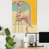 ^~* FD2 Glam Bohemian Boho Cocktail Woman 5 Poster (Thuiskantoor)