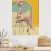 ^~* FD2 Glam Bohemian Boho Cocktail Woman 5 Poster (Keuken)