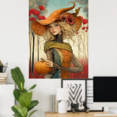 *~* FD2 Herfst Meisje Autumn Retro PUMPKIN 8 Poster (Thuiskantoor)