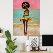 *~* FD2 Levendige Tropische GODIN Zwarte Vrouw 33 Poster (Thuiskantoor)