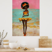 *~* FD2 Levendige Tropische GODIN Zwarte Vrouw 33 Poster (Keuken)