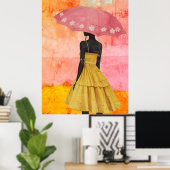 *~* FD2 Levendige Tropische Zwarte Godinnen 7 Pet Poster (Thuiskantoor)