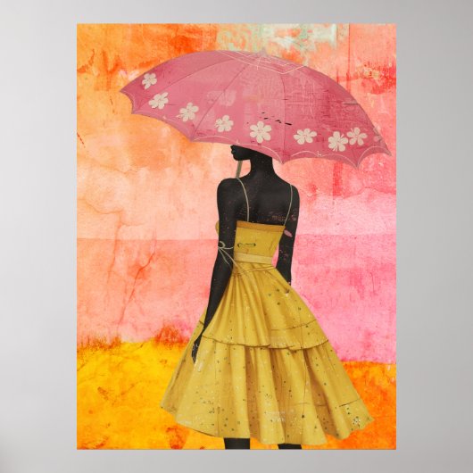 *~* FD2 Levendige Tropische Zwarte Godinnen 7 Pet Poster (Voorkant)