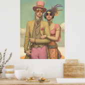 *~* FD2 Liefde Romantische Retro Boho Paar 18 Poster (Keuken)