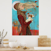 *~* FD2 Mooi Herfst Meisjes Fall Retro 16 Poster (Keuken)