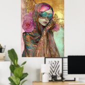 *~* FD2 Ornate Nouveau Fantasy Ethereal Woman  11 Poster (Thuiskantoor)