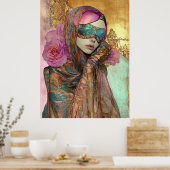 *~* FD2 Ornate Nouveau Fantasy Ethereal Woman  11 Poster (Keuken)