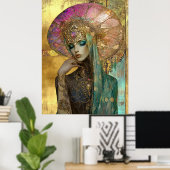 *~* FD2 Ornate Nouveau Fantasy Ethereal Woman  13 Poster (Thuiskantoor)