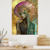 *~* FD2 Ornate Nouveau Fantasy Ethereal Woman  13 Poster (Keuken)