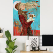 *~* FD2 Pretty Autumn Girls Fall Retro 16 Poster (Thuiskantoor)