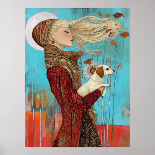 *~* FD2 Pretty Autumn Girls Fall Retro 16 Poster (Voorkant)