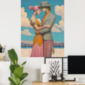 *~* FD2 Retro Love Romantische Boho Paar 20 Poster (Thuiskantoor)