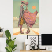 *~* FD2 Retro Love Romantische Boho Paar 21 Poster (Thuiskantoor)