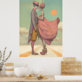*~* FD2 Retro Love Romantische Boho Paar 21 Poster (Keuken)