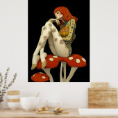 FD2 Retro Whimsical Meisjeskunst 32 Vintage Bloemm Poster (Keuken)