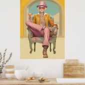 *~* FD2 Stijlvolle Eclectische Boho MAN Cocktail 2 Poster (Keuken)