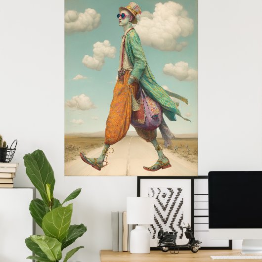 *~* FD2 Stijlvolle Young Boho MAN Cocktail 17 Poster (Thuiskantoor)