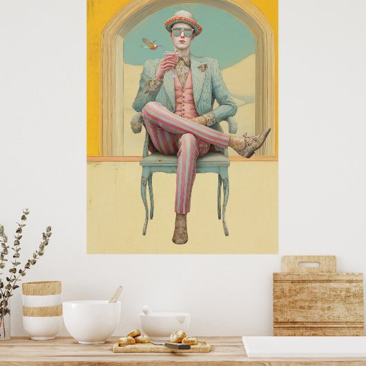 *~* FD2 Stijlvolle Young Boho MAN Cocktail 27 Poster (Keuken)