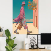 *~* FD2 Stijlvolle Young Boho MAN Cocktail 29 Poster (Thuiskantoor)