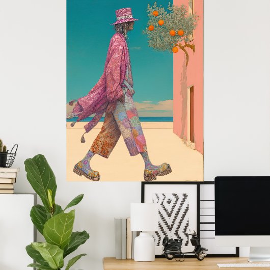 *~* FD2 Stijlvolle Young Boho MAN Cocktail 29 Poster (Thuiskantoor)