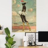 *~* FD2 Tropische GODIN Zwarte Vrouw vet 11 Poster (Thuiskantoor)