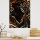 *~* FD3 29 Mystiek MAN Earth Keeper HummingBird Poster (Keuken)