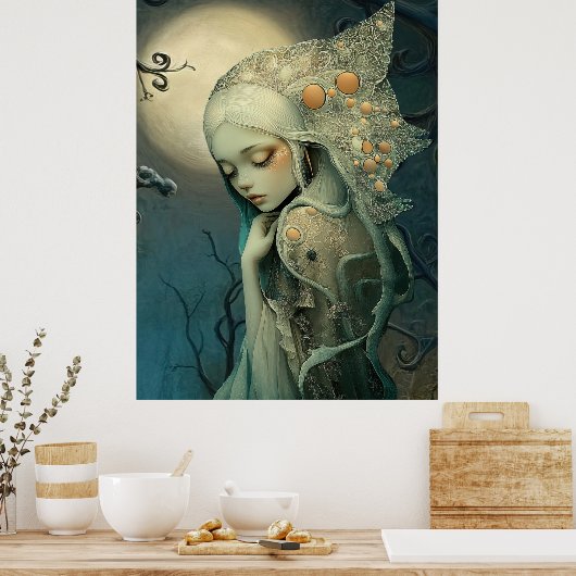 ** FD3 Enchanting Nymph Spirit Fantasy 19 Poster (Keuken)