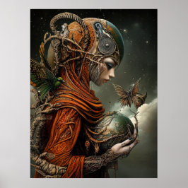 *~* FD3 KOSMISCHE BEWAARDER Aardbewaker Bescherme Poster