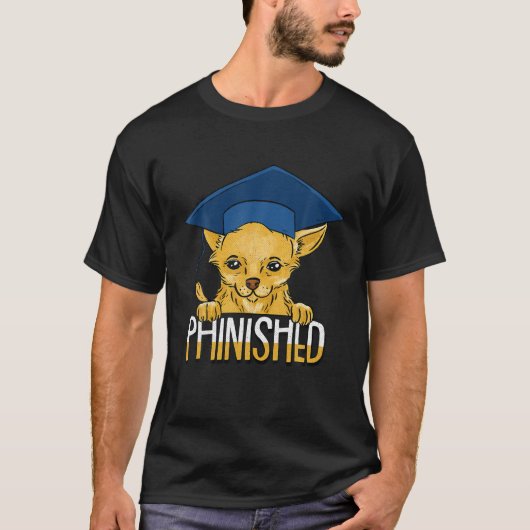 FD Cute Chihuahua PH.D Afstudeerder Candidate S T-shirt (Voorkant)