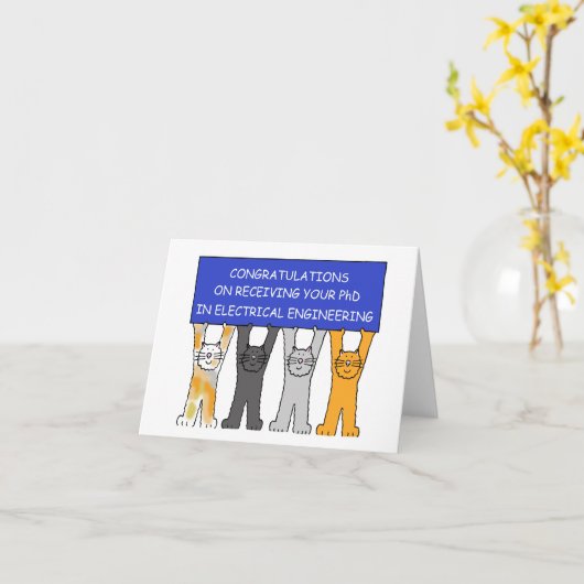 Fd in Elektrische Techniek Gefeliciteerd Kaart (Gele Bloem)