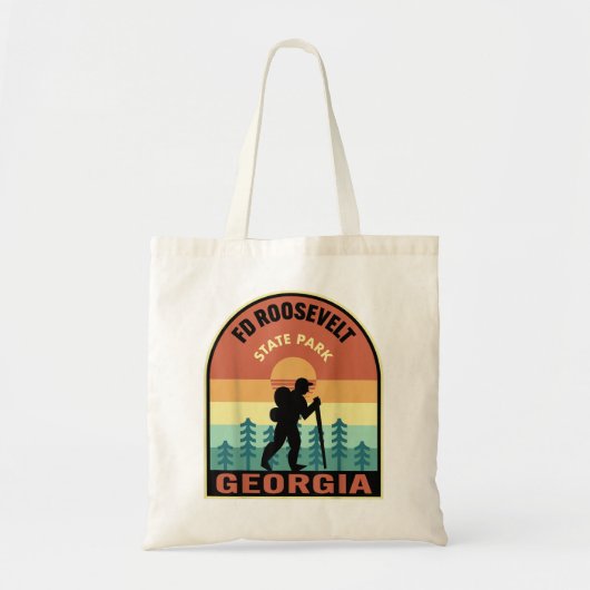 FD Roosevelt State Park Georgia Retro Hiking Tote Bag (Voorkant)