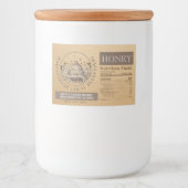 FDA-conform honingetiket van levensmiddelenkwalite Voedselcontainer Etiket (Voorkant)