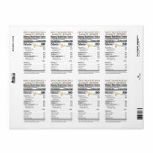 FDA-conforme voedingslabel honing 2023 Etiket (Full Sheet)