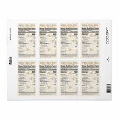 FDA-conforme voedingswaarde-honingetiket met bijen Etiket (Full Sheet)