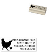 FDA volgzaam Producentennaam & Adres Eierkarton Rubberstempel (Gestempeld)